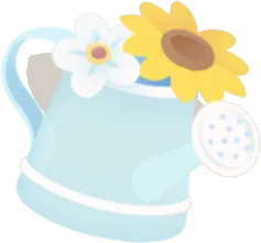 花咲くジョウロの画像