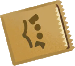 本が包まれた紙袋の画像