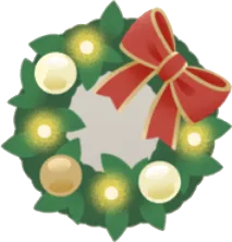 華やかなクリスマスリースの画像