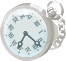 白金の懐中時計の画像