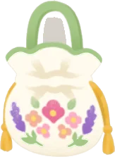 ボタニカルな巾着バッグの画像