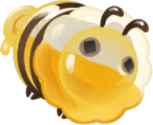 ミツバチのハチミツ瓶の画像