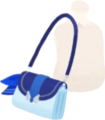 スカーフ付きショルダーバッグの画像