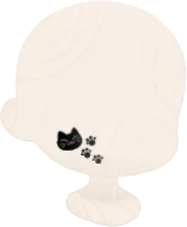 黒猫フェイスシールの画像
