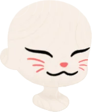 猫フェイスシールの画像
