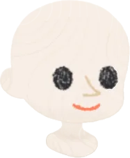 クレヨンで描いた顔の画像