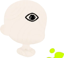 落書きの目玉の画像