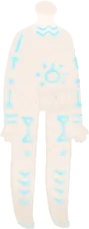 古代文字のボディペイントの画像