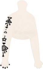 まじないボディペイントの画像