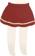 ライン入りスカート・赤の画像