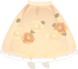 アンティークな花柄スカートの画像