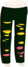 カラフルなダメージパンツの画像