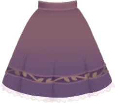 レース付きスカート・ボルドーの画像