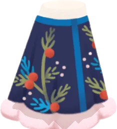 モミの木の刺繍スカートの画像