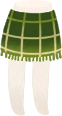 深緑ツイードミニスカートの画像