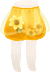 ハチミッ色の花のパンツの画像