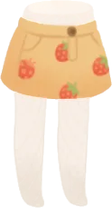 イチゴ柄スカートの画像