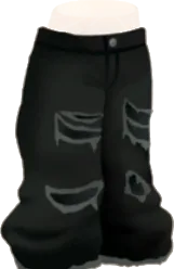 ダメージジーンズのワイドパンツの画像