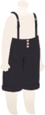サスペンダー付きハーフパンツの画像