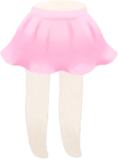 ピンクフラワースカートの画像