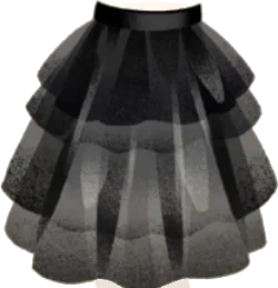 ティアードスカート・黒の画像