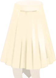 レザープリーツスカート・白の画像