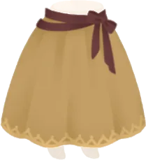 リボンベルトのロングスカートの画像