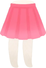 苺色のプリーツスカートの画像