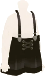 観客のハーフパンツ・黒の画像