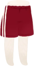 ジャージハーフパンツ・赤の画像
