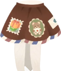 ベアレター柄スカートの画像