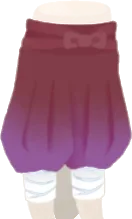 朱色のたっつけ袴の画像