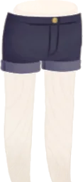 デニムのショートパンツの画像