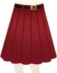 プリーツロングスカート・赤の画像