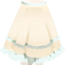 憧れの魔女風スカート・白の画像