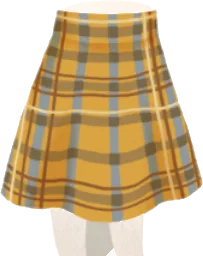 チェック柄スカート・イエローの画像