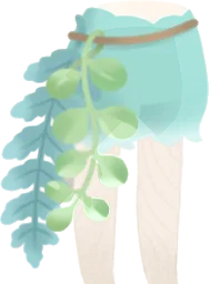 葉っぱのパンツの画像