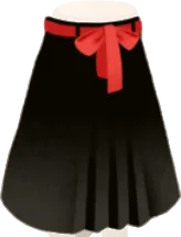 黒い袴風スカートの画像