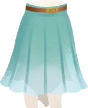 浅葱色のプリーツスカートの画像
