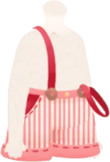 ピンクヒッコリーのショートパンツの画像