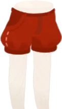 赤いバルーンパンツの画像