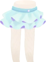 白いフリルキュロットの画像