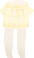 白のペプラムスカートの画像
