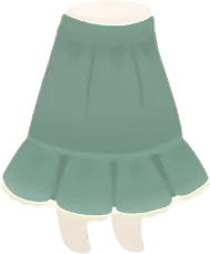 リネンスカート・緑の画像