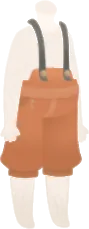 庭仕事サスペンダーパンツの画像
