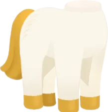 陶器の馬のズボンの画像