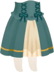 コルセット付きエメラルドスカートの画像