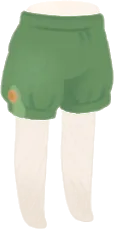 おでかけ若緑色のショートボトムスの画像