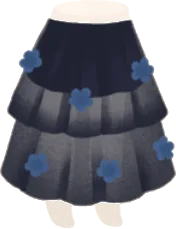 黒いチュールスカートの画像