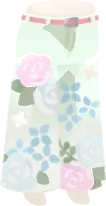 お色直しの花柄ボトムスの画像